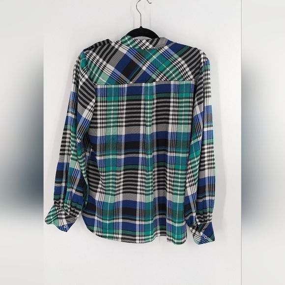 Karl Lagerfeld Long Sleeve Top Blouse Button Down M - Picture 2 of 9